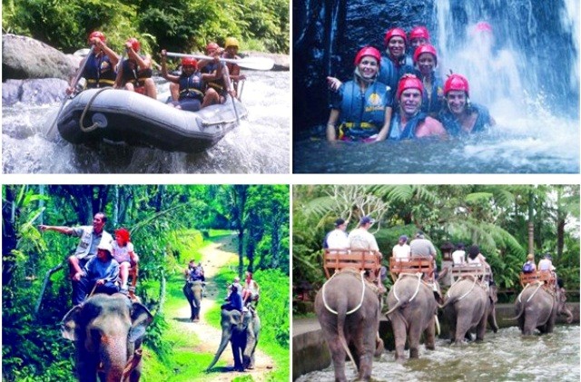 Bali Things to do elephant safari and water rafting